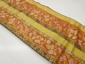 鳳凰に草花・流水模様織出し名古屋帯